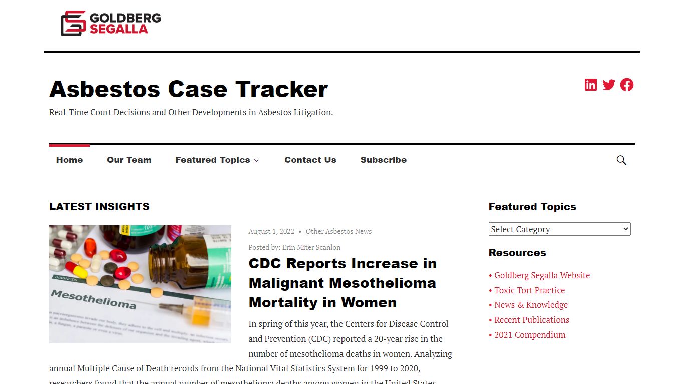 Asbestos Case Tracker - Real-Time Court Decisions and Other ...